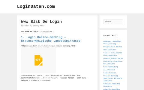 Www Blsk De - Login Online-Banking - Braunschweigische ...