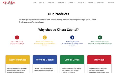 Unsecured Business Loans | Our Products | Kinara Capital