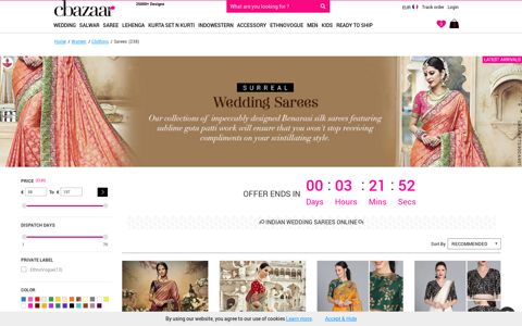 Wedding Saree: Latest Indian Wedding Sarees Designs Online