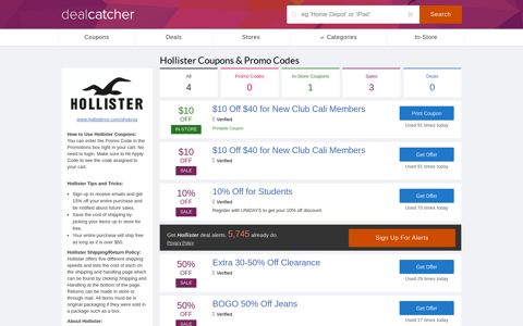 2020 Coupons: 40% Off Hollister Promo Code - DealCatcher