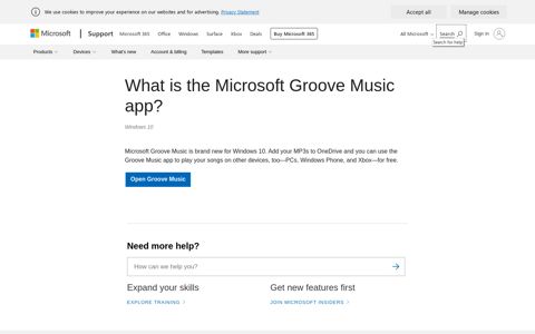 What is the Microsoft Groove Music app? - Microsoft Support
