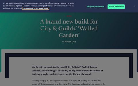 A brand new build for City & Guilds' 'Walled Garden' | Redweb