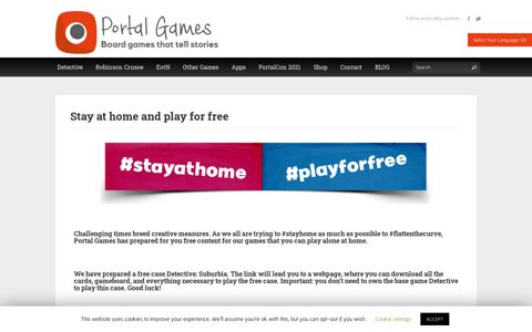 Stay at home and play for free - Portal Games