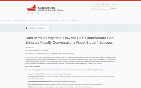 Data at Your Fingertips: How the CTE LaunchBoard Can ...