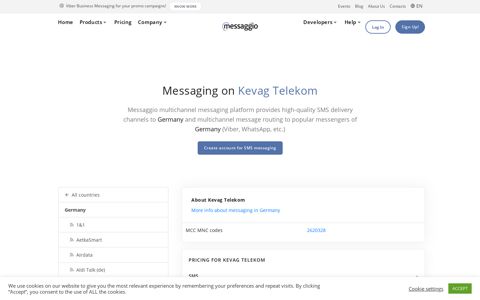 Kevag Telekom</span> (Germany) - Messaggio
