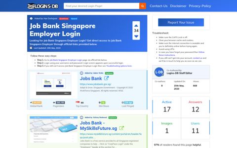 Job Bank Singapore Employer Login - Logins-DB
