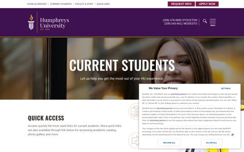 Resources for Current Students | Humphreys University