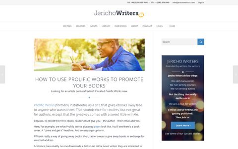 How to Use Prolific Works to Promote Your Books | Jericho ...