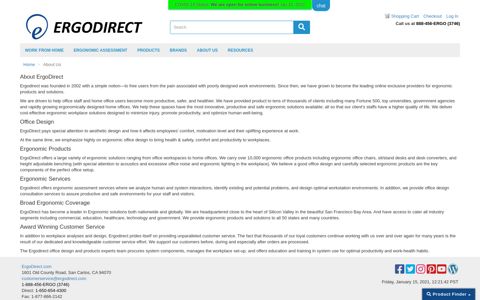 About Us - ErgoDirect