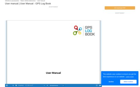 User Manual - GPS Log Book | Manualzz