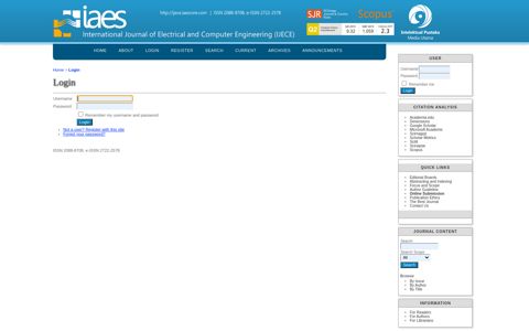 Login - International Journal of Electrical and Computer ...