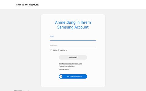 Anmelden | Samsung Account