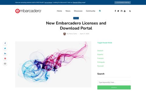 New Embarcadero Licenses and Download Portal