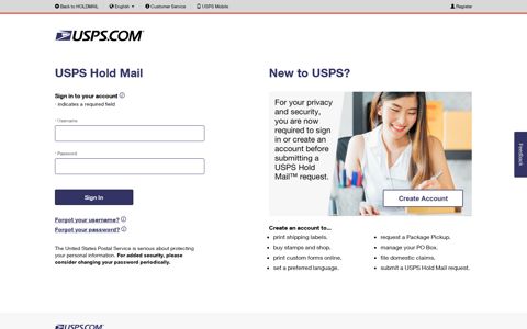 USPS.com® - Sign In - Stamps | USPS.com