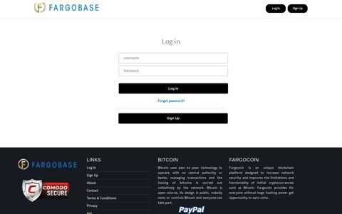 Log in - Fargobase - US-based cryptocurrency exchange. The ...