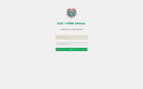 CPSP - Login to FCPS-I CPSP ePortal