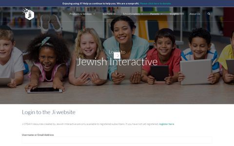 Login to the Ji website - Jewish Interactive