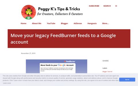 Move your legacy FeedBurner feeds to a Google account