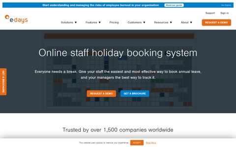 Staff Holiday Planner and Booking System | e-days