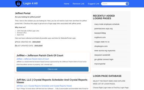 jeffnet portal - Official Login Page [100% Verified] - Login 4 All