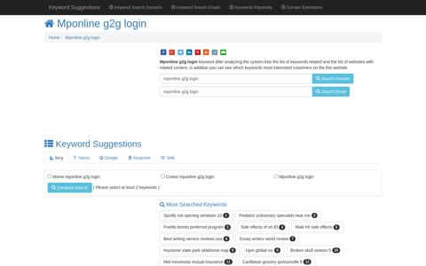 ™ "Mponline g2g login" Keyword Found Websites Listing ...