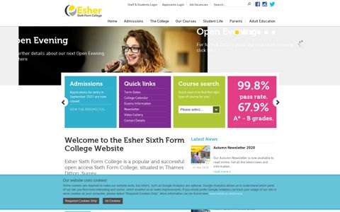 Esher Sixth Form College | Popular and successful open ...