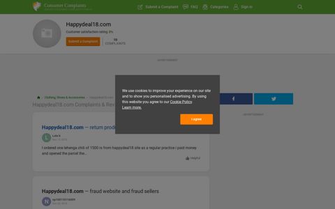 Happydeal18.com Reviews | File a Complaint | Customer ...
