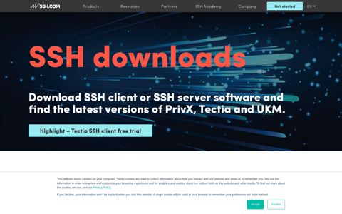 Download free SSH clients, SSH/SFTP servers and demos