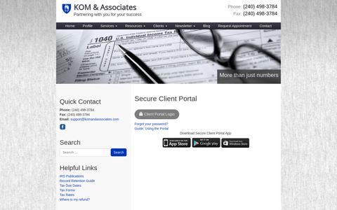 Secure Client Portal | KOM & Associates