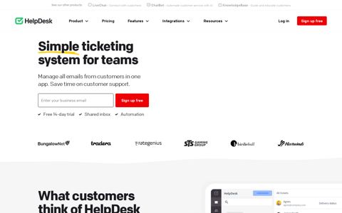 HelpDesk | Help Desk Software and Ticketing System for Teams