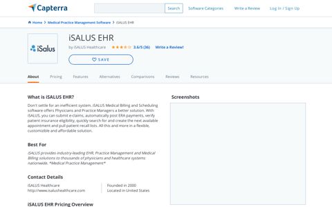 iSALUS EHR Reviews and Pricing - 2020 - Capterra