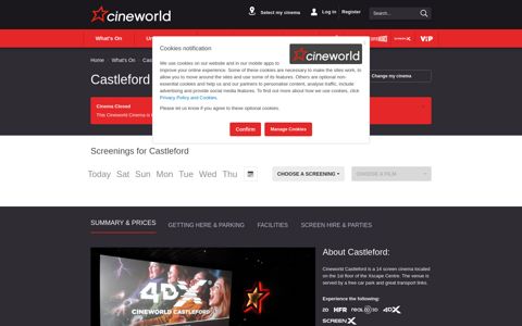 Cinema Listings For Castleford - Cineworld