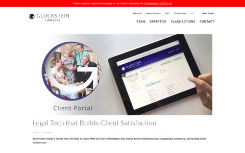 Legal Tech that Builds Client Satisfaction | Gluckstein Lawyers