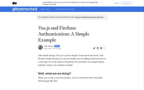 Vue.js and Firebase Authentication: A Simple Example | by ...