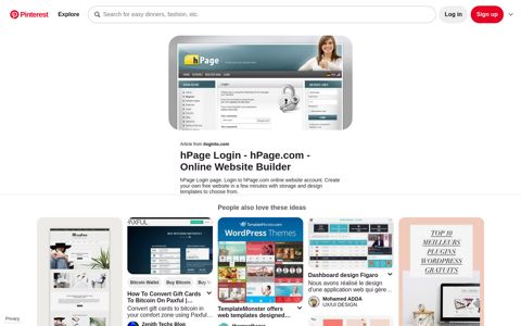 hPage Login | Login, Create your own website, Online website ...