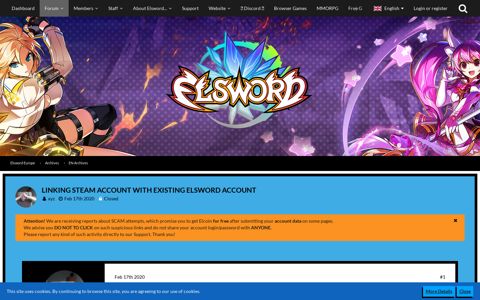 Linking Steam Account with existing Elsword Account - EN ...