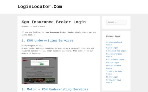 Kgm Insurance Broker Login - LoginLocator.Com