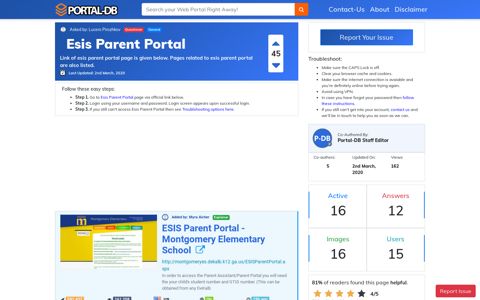 Esis Parent Portal