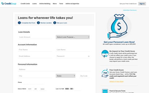 Loan Finder by CreditSoup