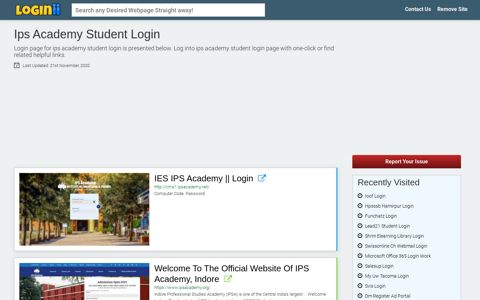 Ips Academy Student Login - Loginii.com