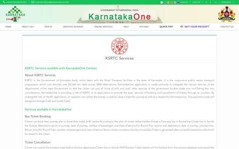 KSRTC Services - Karnataka One