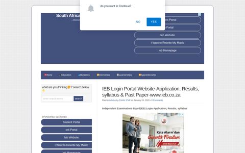 IEB Login Portal Website-Application, Results, syllabus & Past ...