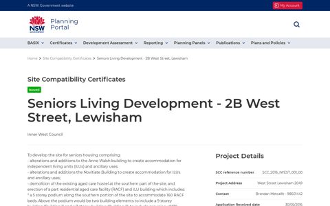 Seniors Living Development - 2B West Street, Lewisham ...