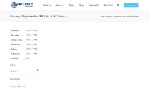 How to get ID password for FBR login for NTN holders ...