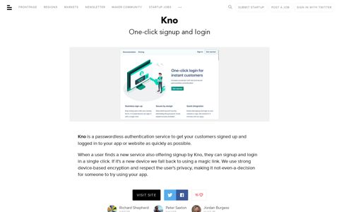 Kno: One-click signup and login | BetaList