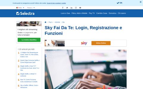 Sky Fai Da Te: Login, Registrazione e Funzioni | Selectra