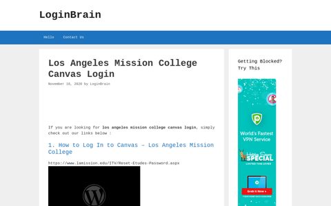 Los Angeles Mission College Canvas How To Log In To ...