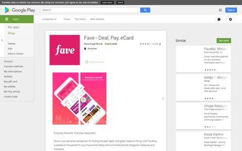 Fave - Deal, Pay, eCard - Apps on Google Play