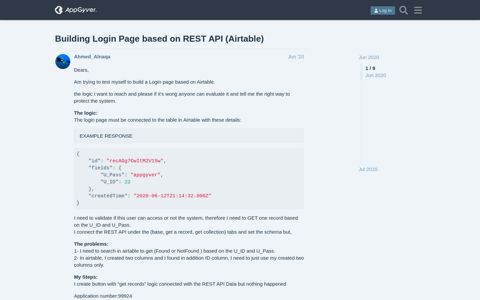 Building Login Page based on REST API (Airtable) - AppGyver