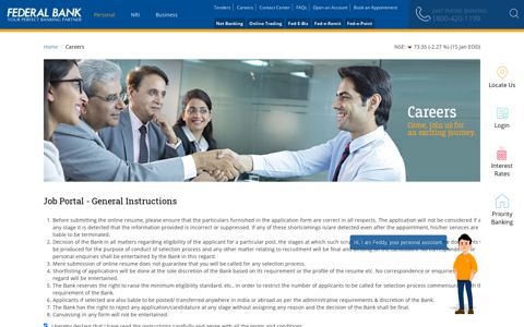 Job Portal - Federal Bank
